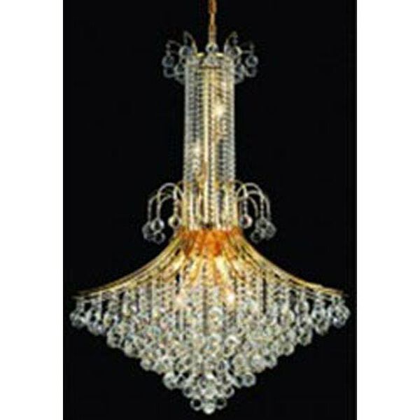 Toureg Gold Sixteen-Light Chandelier with Clear Royal Cut Crystals, image 1