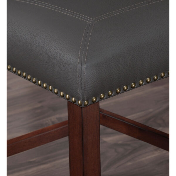 Carteret Gray Faux Leather Counter Stool, image 5