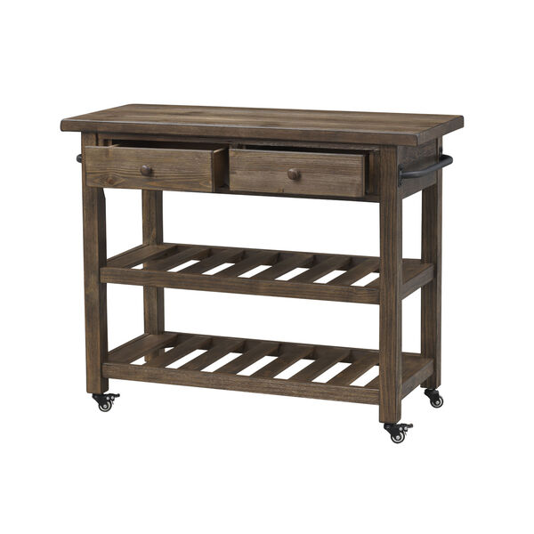 Orchard Park Brown Two-Drawer Serving And Utility Carts, image 3