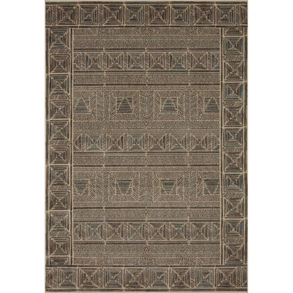 Chalos Charcoal and Natural 4 Ft. x 6 Ft. Area Rug, image 1