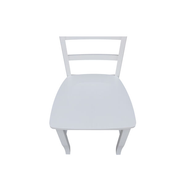Madrid Ladderback Dining Chair in White - Set of Two, image 6