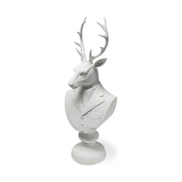 Mozart White Resin Deer Figurine, image 1