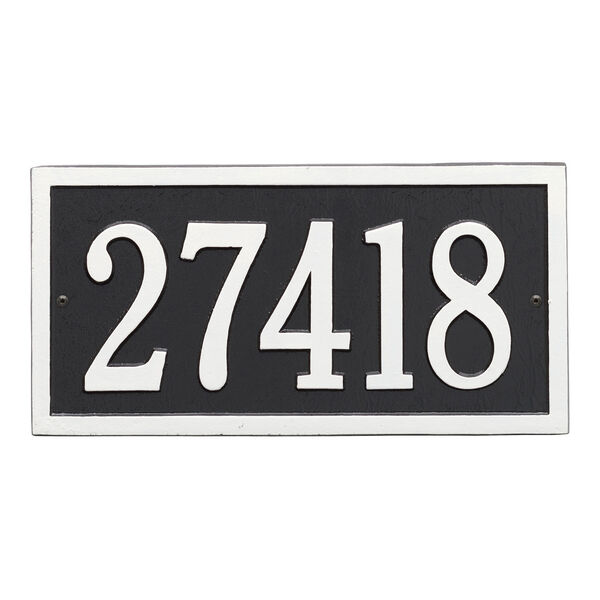 Personalized Bismark Wall Address Plaque in Black and White, image 2