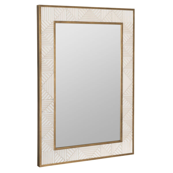Octavia White and Gold 40 x 28-Inch Wall Mirror, image 2