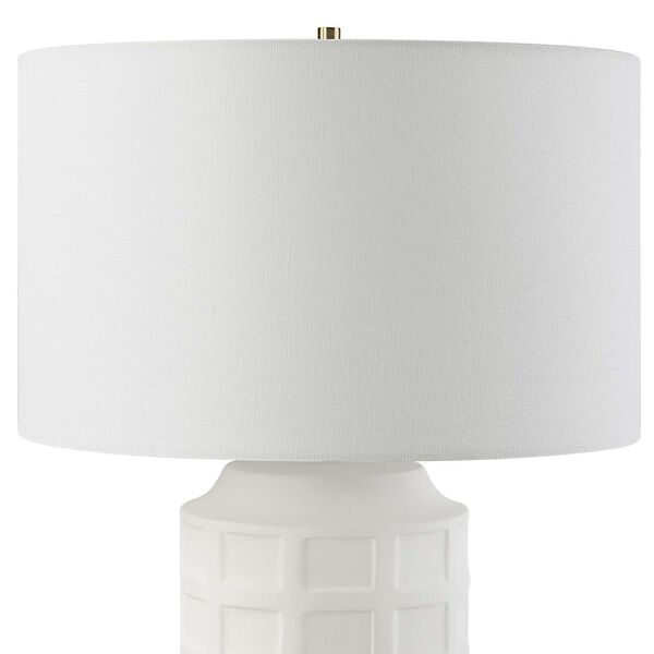 White Antique Brass One-Light Table Lamp, image 5