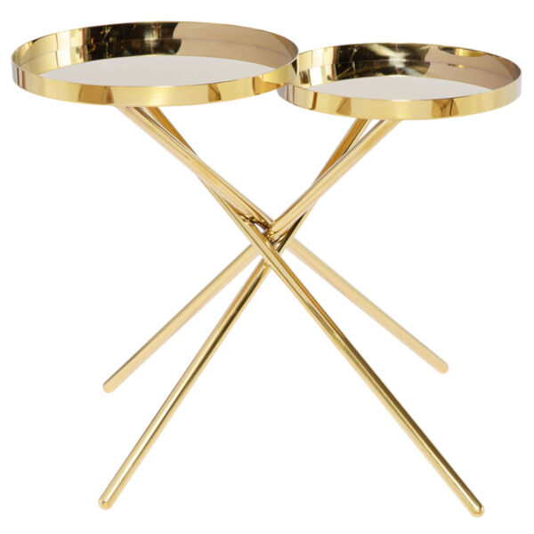 Olivia Polished Gold Side Table, image 2