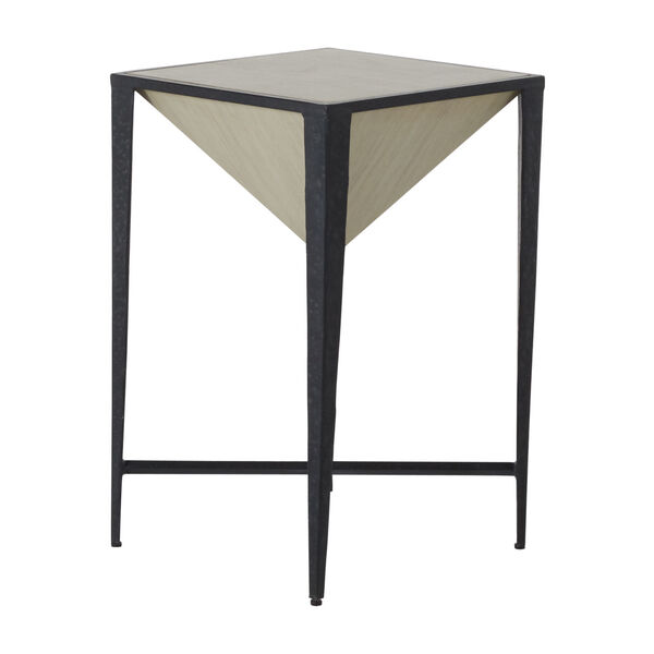 Elway Black and Cerused White Side Table, image 3