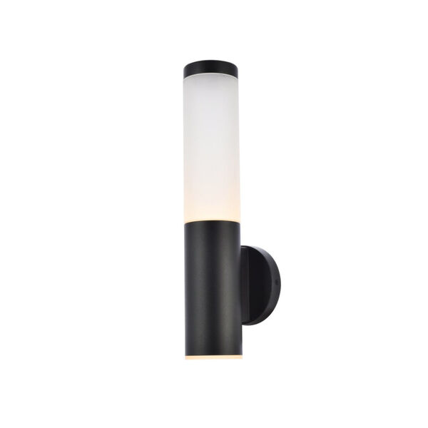 Raine Black 340 Lumens 16-Light LED Outdoor Wall Sconce, image 2