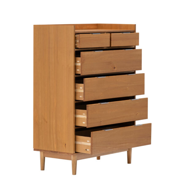 Caramel Solid Wood Six-Drawer Dresser, image 6