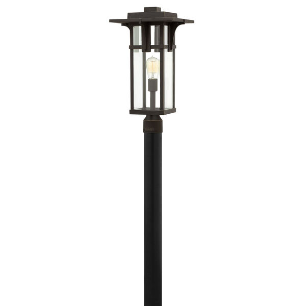 Manhattan Oil Rubbed Bronze 21.5-Inch One-Light Outdoor Post Mounted, image 1