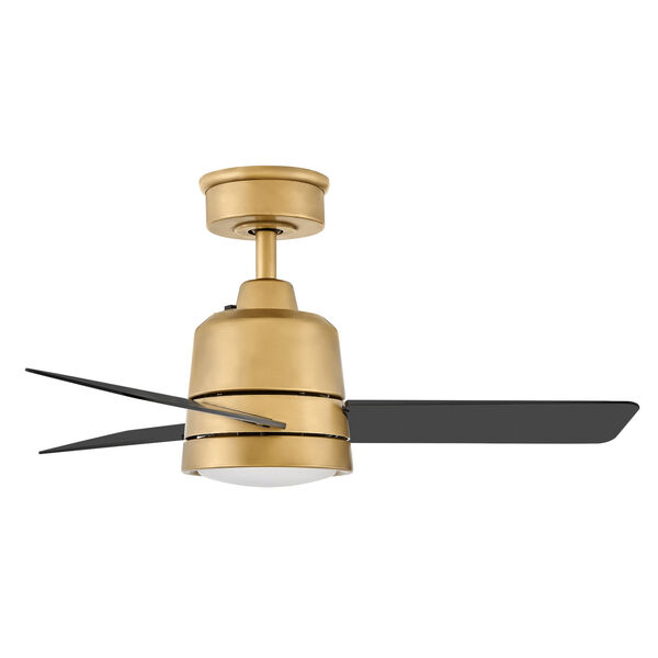 Chet Heritage Brass and Matte Black 36-Inch LED Ceiling Fan, image 5