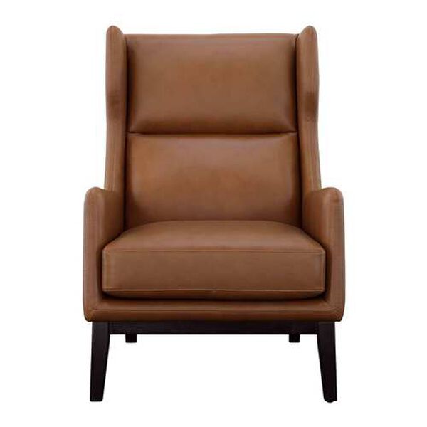 Boston Brown Leather Armchair, image 2