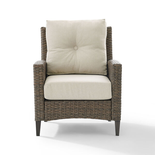 Rockport Brown Outdoor Wicker High Back Arm Chair, image 6
