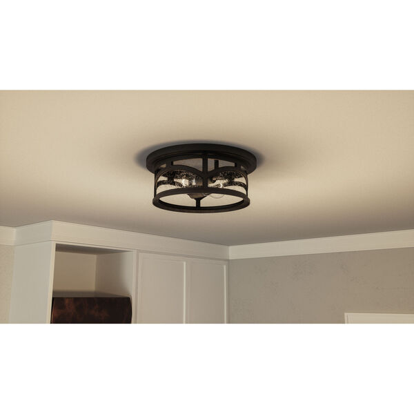 Marblehead Mystic Black Two-Light Outdoor Flush Mount, image 5