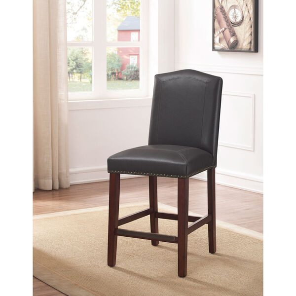 Carteret Gray Faux Leather Counter Stool, image 1