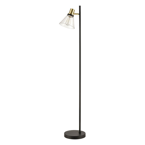 Treno Black and Gold One-Light Floor Lamp, image 2