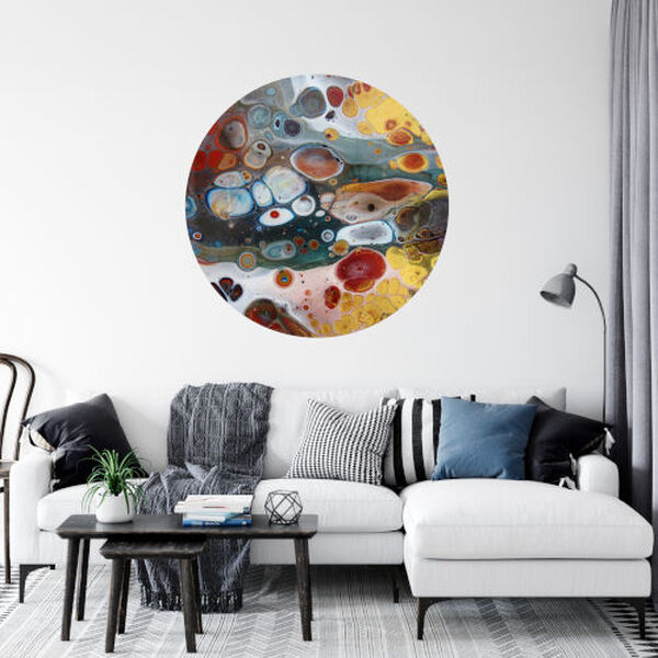 Multicolor Candied Gems 30 x 30 Inch Circle Wall Decal, image 1