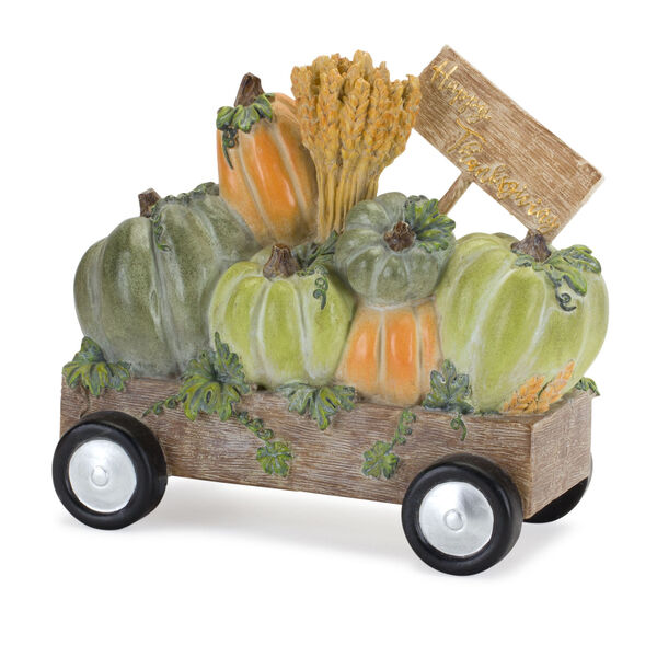 Brown Happy Thanksgiving Wagon Holiday Tabletop Decor, image 1