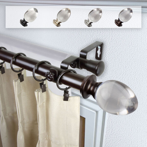 Eileen Bronze 28-48 Inch Double Curtain Rod, image 1