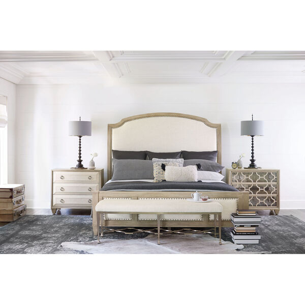 Santa Barbara Sandstone Upholstered Sleigh Queen Bed, image 5