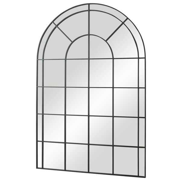 Grantola Satin Black Arch Window Mirror, image 1