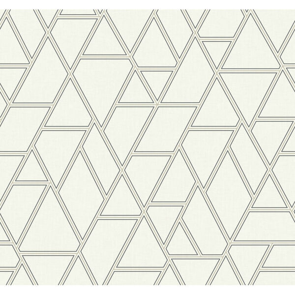 Grandmillennial White Gray Pathways Pre Pasted Wallpaper, image 2
