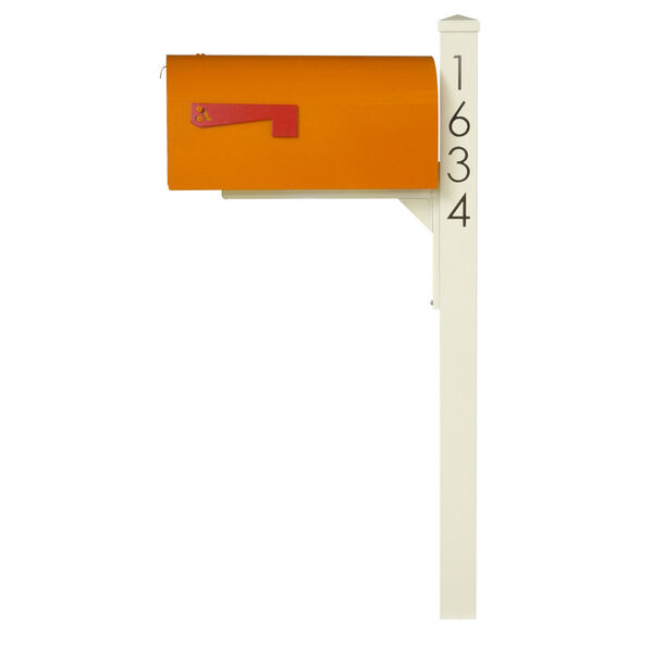 Rigby Orange Curbside Mailbox and Post, image 4