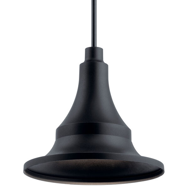 Hampshire Textured Black 16-Inch One-Light Outdoor Pendant, image 4