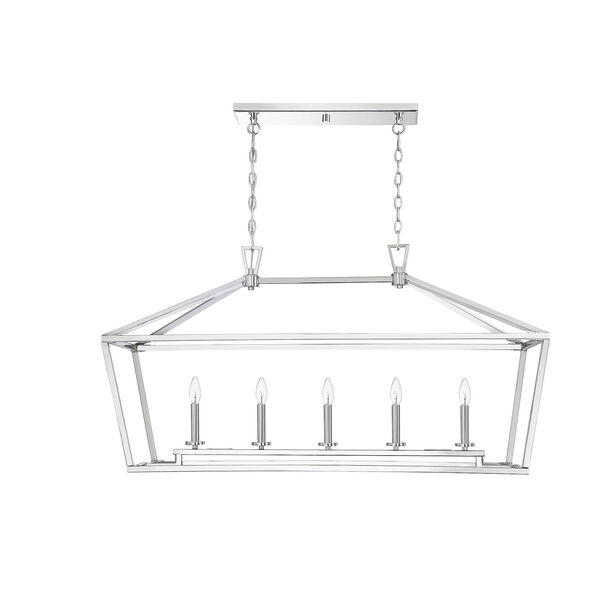 Townsend Polished Nickel Five-Light Pendant, image 2