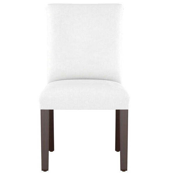 Velvet White 37-Inch Pleated Dining Chair, image 2