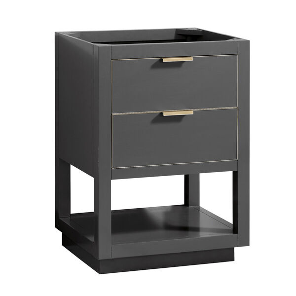 Allie 24-Inch Twilight Gray Matte Gold Vanity Only, image 3