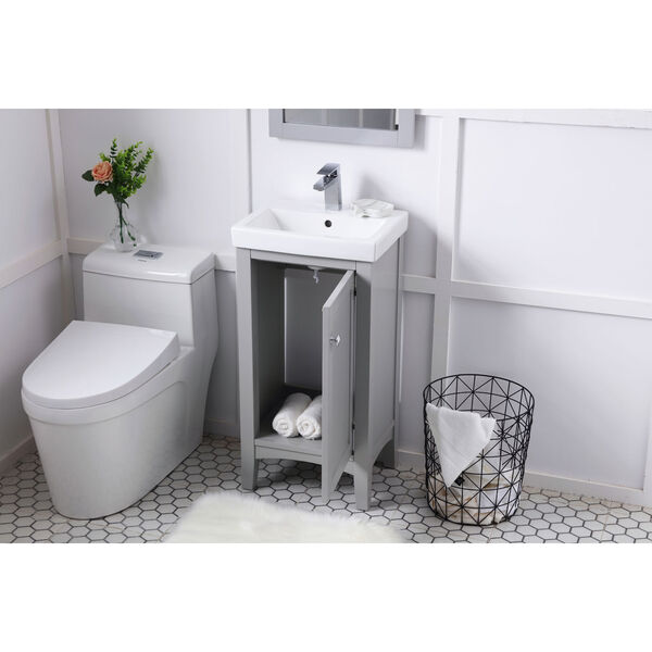 Mod Gray 18-Inch Vanity Sink Set, image 4