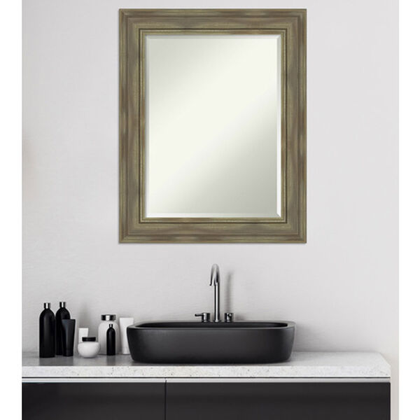 Alexandria Graywash 24-Inch Bathroom Wall Mirror, image 5