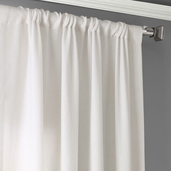 Ombre Blue Faux Linen Semi Sheer Single Panel Curtain 50 x 96, image 7