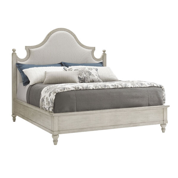 Oyster Bay White Arbor Hills Upholstered King Bed, image 1