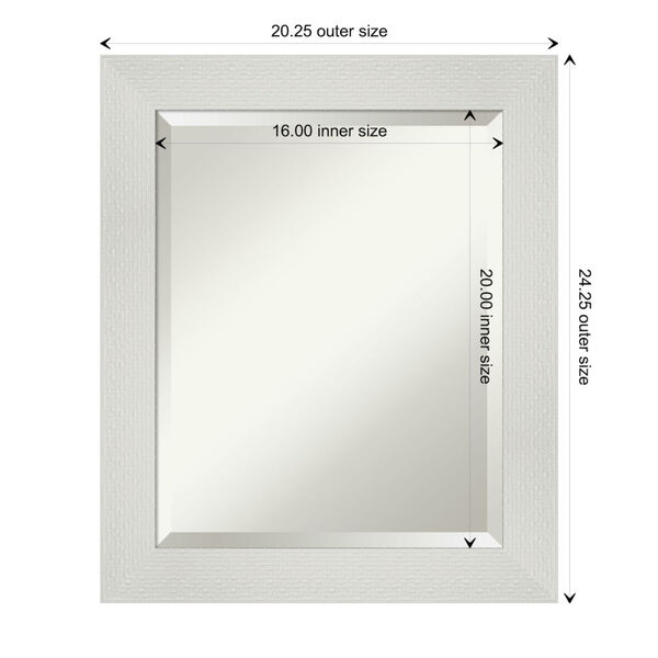 Mosaic White 20W X 24H-Inch Bathroom Vanity Wall Mirror, image 6