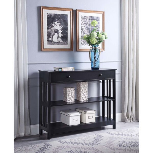 Mission Black 12-Inch Console Table, image 1