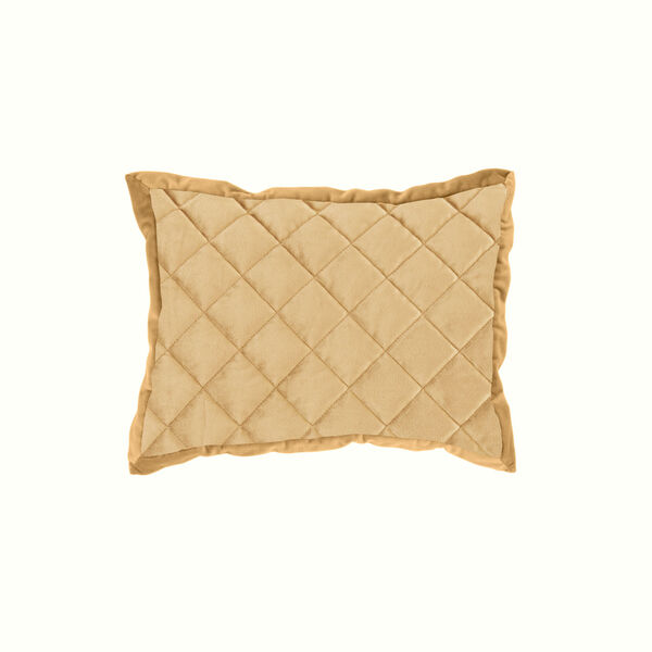 Velvet Diamond Gold 12 In. X 16 In. Quilted Throw Pillow, image 1