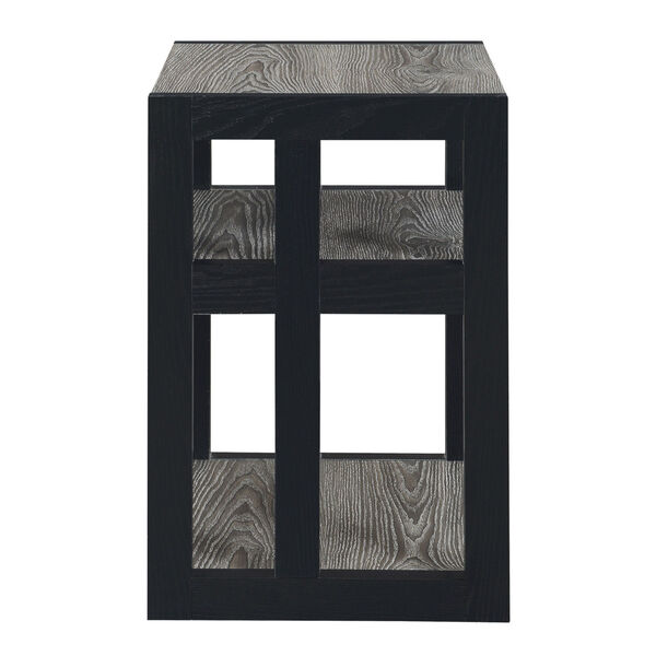 Monterey Weathered Gray Black Three-Tier End Table, image 4