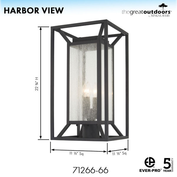 Harbor View Sand Coal Four-Light Outdoor Post Mount, image 2