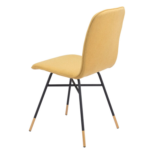 Var Yellow, Black and Gold Dining Chair, Set of Two, image 6