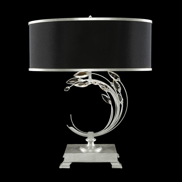 Crystal Laurel Silver and Black Left Facing One-Light Table Lamp, image 1