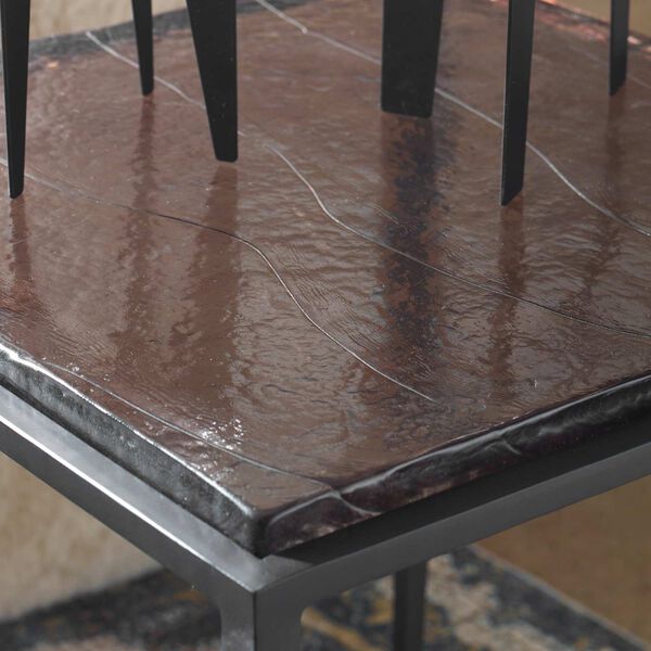 Wavelet Matte Black Side Table, image 4