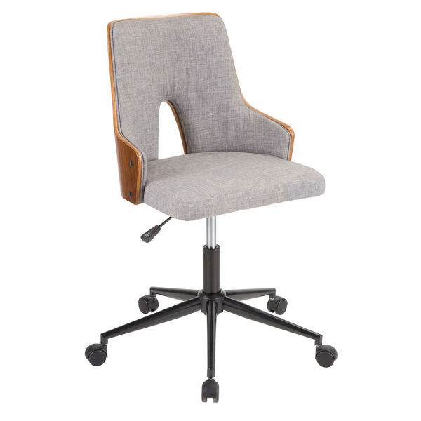 Stella Walnut, Gray and Black office Chair, image 2