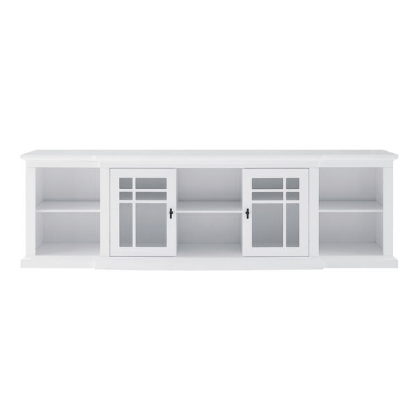 White Glass Door Storage TV Stand, image 5