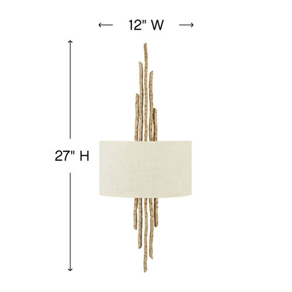 Spyre Champagne Gold Two-Light Wall Sconce, image 3