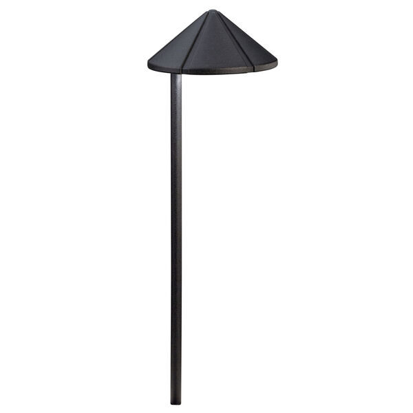 Six Groove Textured Black 19.5-Inch One-Light Landscape Path Light, image 2