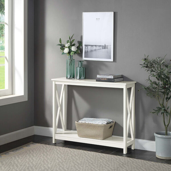 Oxford Ivory Console Table with Shelf, image 2