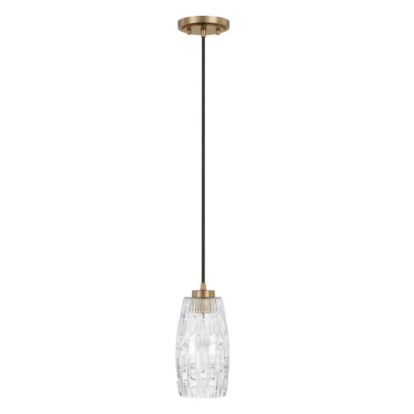 Aged Brass 5-Inch One-Light Pendant, image 1