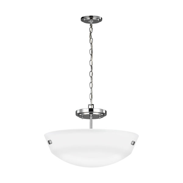 Kerrville Chrome 15-Inch Two-Light Convertible Pendant, image 1